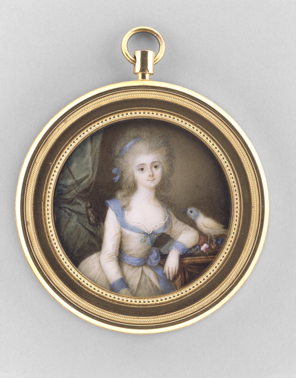 Női portré, 1785 körül (akvarell, elefántcsont, ormolu és üveg) alkotó: Ignace Jean Victor Campana