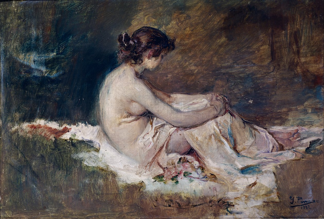 Nő akt Angol: Female nude Francais: Nu féminin alkotó: Ignacio Pinazo Camarlench
