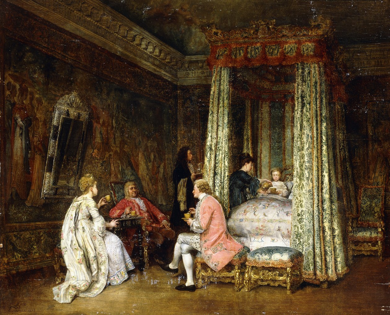 A hercegi kamrában, 1872 alkotó: Ignacio Leon y Escosura
