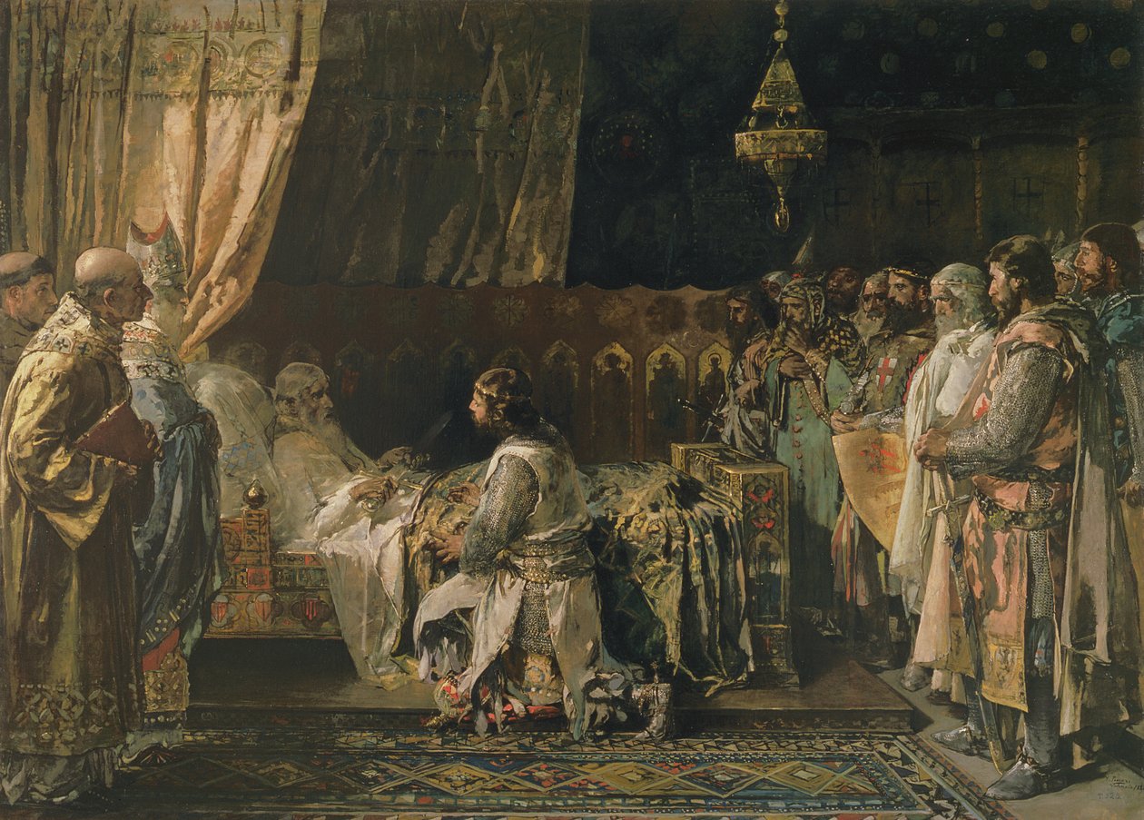 I. Jakab király (1207-76) hódító utolsó pillanatai alkotó: Ignacio Pinazo Camarlech