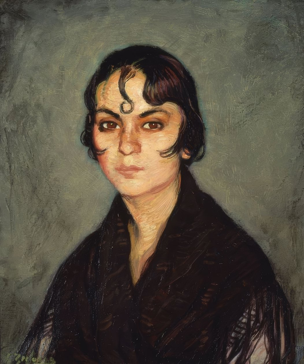 (HOMLOKZOTT NŐ) - HUSZADIK SZÁZAD alkotó: Ignacio Zuloaga y Zabaleta