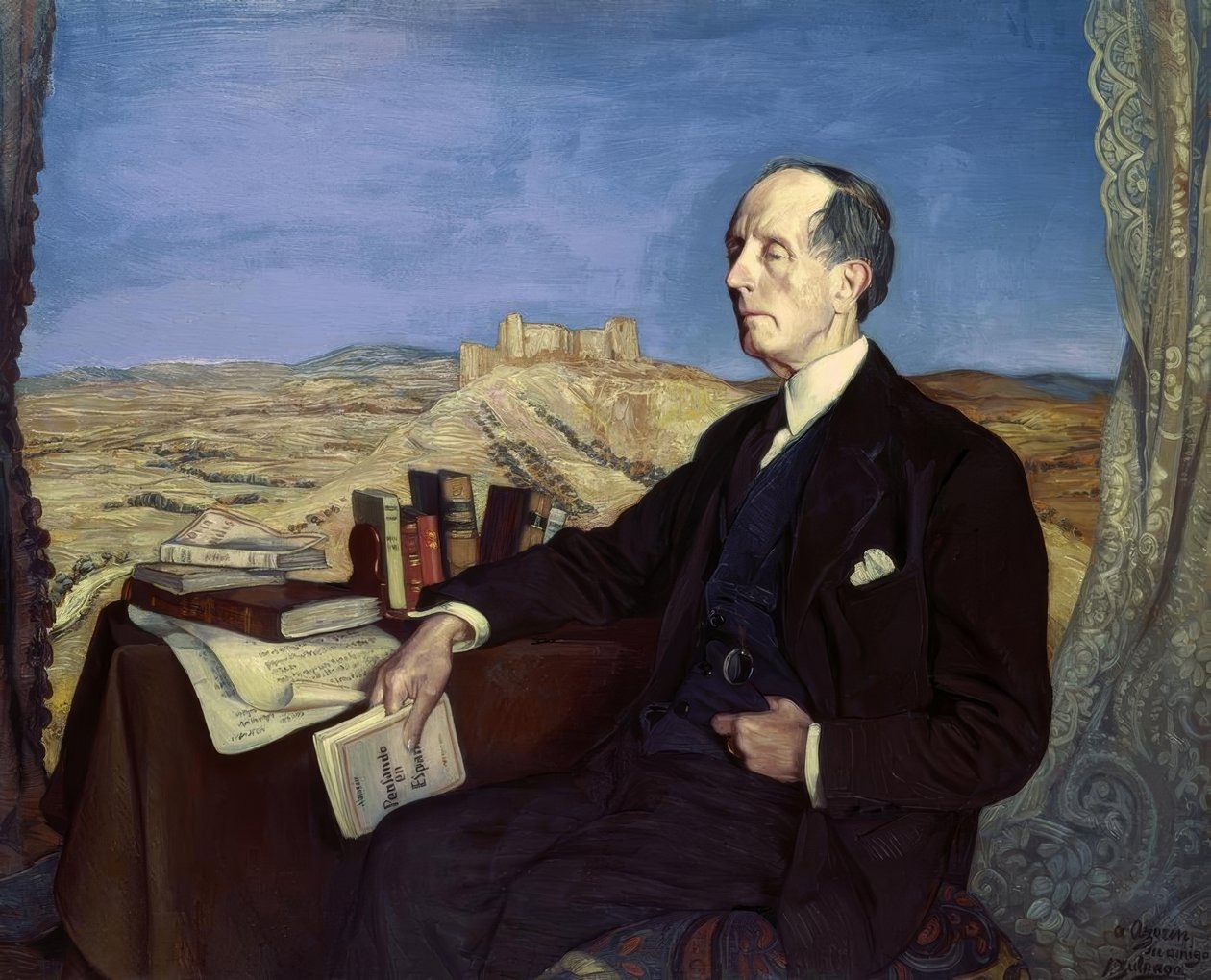 AZORIN – 1873/1967 – 1941-BEN FESTETTE – A JADRAQUE HÁTTÉR NÉZETÉBEN alkotó: Ignacio Zuloaga y Zabaleta