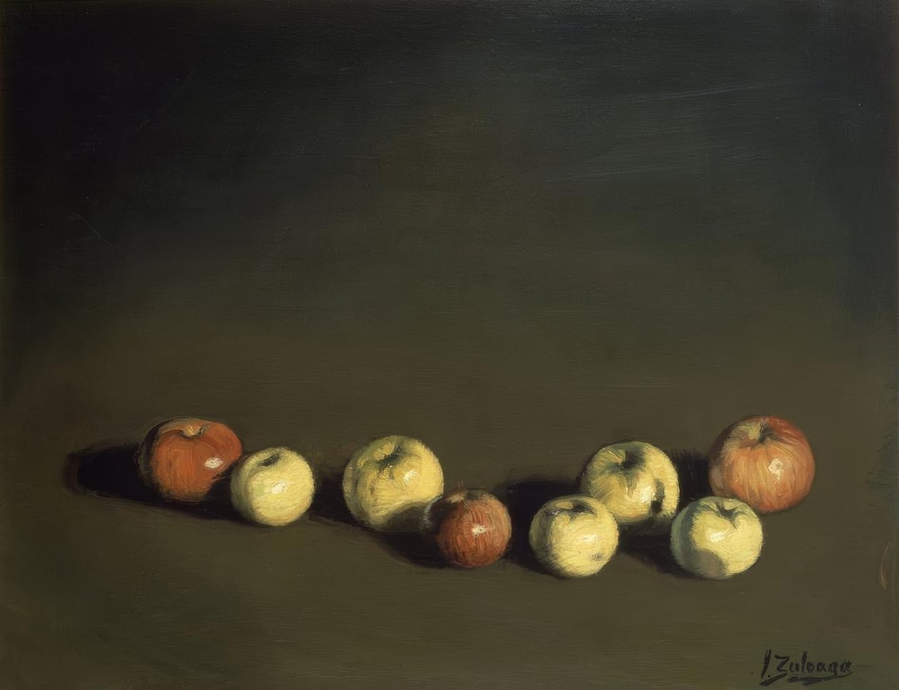 A NYOLC ALMA CSENDÉLETE – 1944 – OLEO / LOENZO – 37 X 72 CM alkotó: Ignacio Zuloaga y Zabaleta