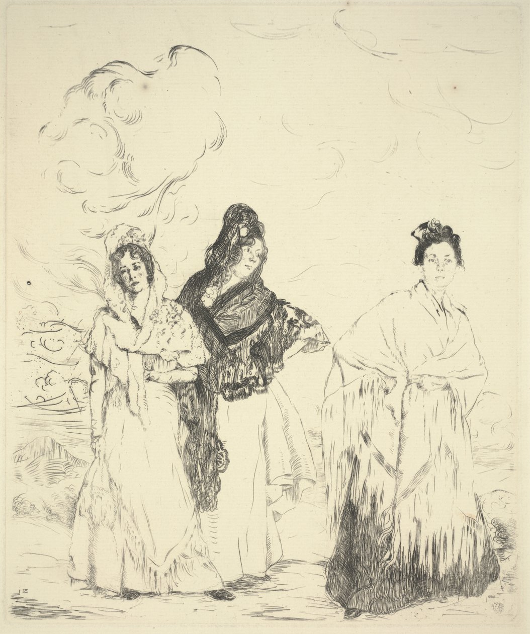 Las Manolas, 1899 körül (szárazhús) alkotó: Ignacio Zuloaga y Zabaleta