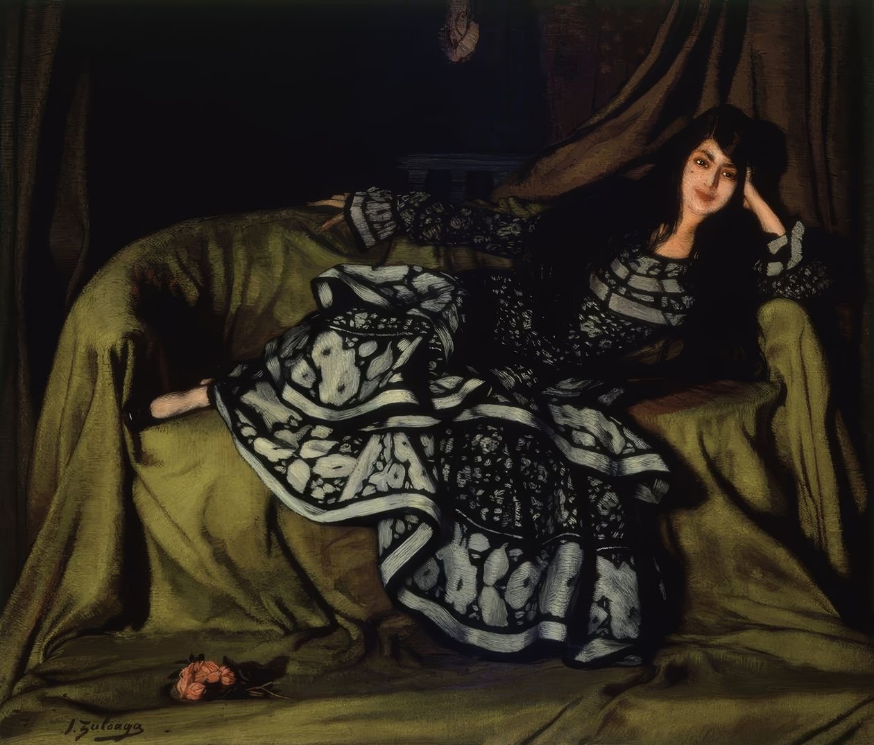 MARCELLE SOUTY KERÉKES RUHÁVAL - 1915 - 160 X 188 CM alkotó: Ignacio Zuloaga y Zabaleta