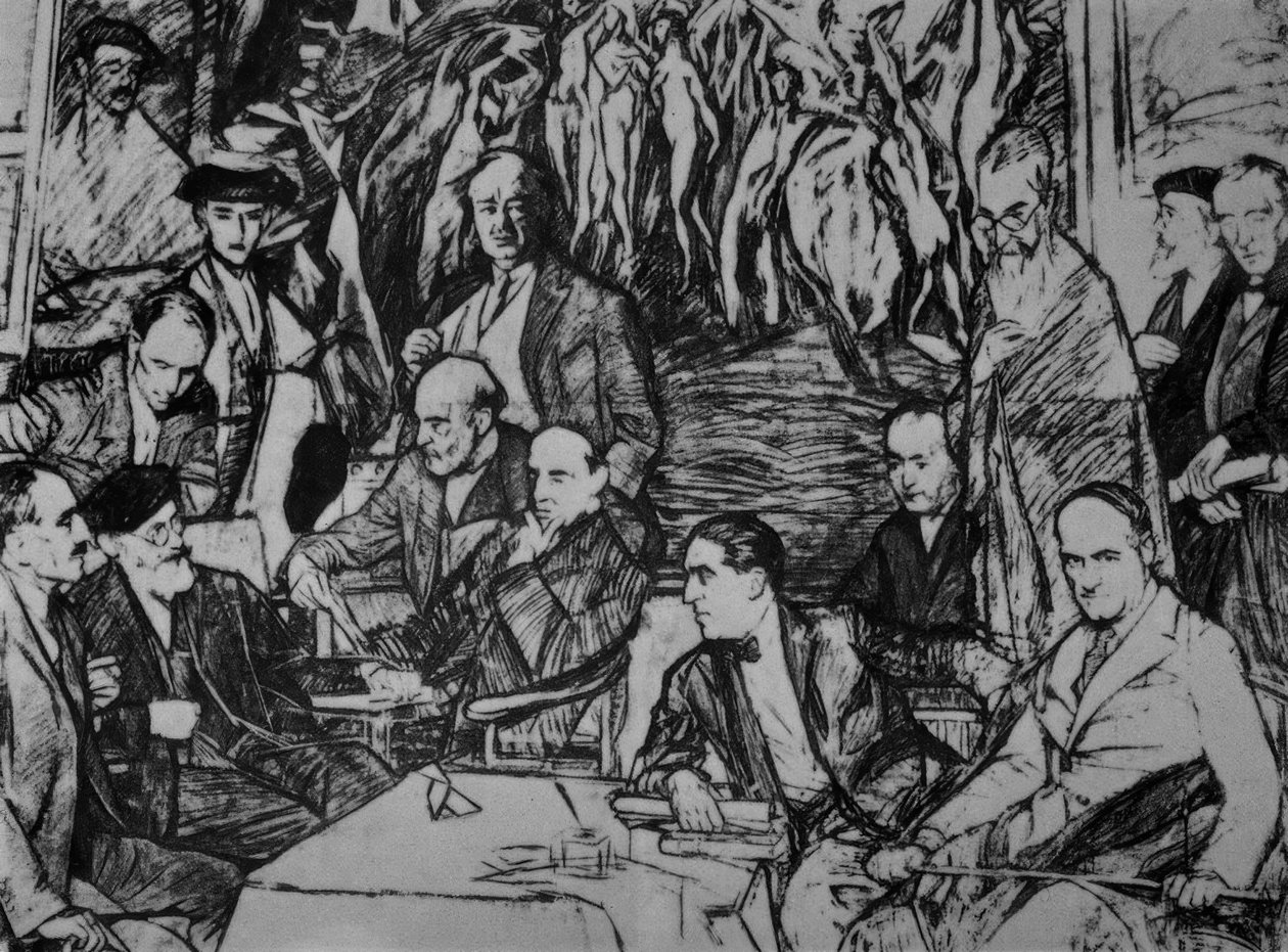 BARÁTAIM - 1920/36 - RAJZ - SZÉN / OLAJ / VÁSZON - 234X292 CM alkotó: Ignacio Zuloaga y Zabaleta