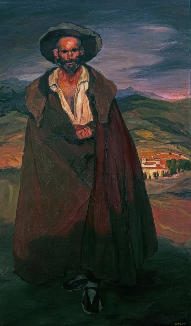 Segoviai férfi, 1906, Olaj, vászon, 191 × 116 cm, AS00918 alkotó: Ignacio Zuloaga y Zabaleta