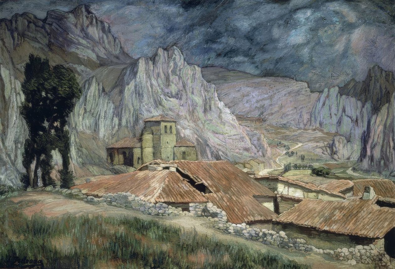 PANCORBO TÁJ - 1917 - O / L - 90X130 CM alkotó: Ignacio Zuloaga y Zabaleta