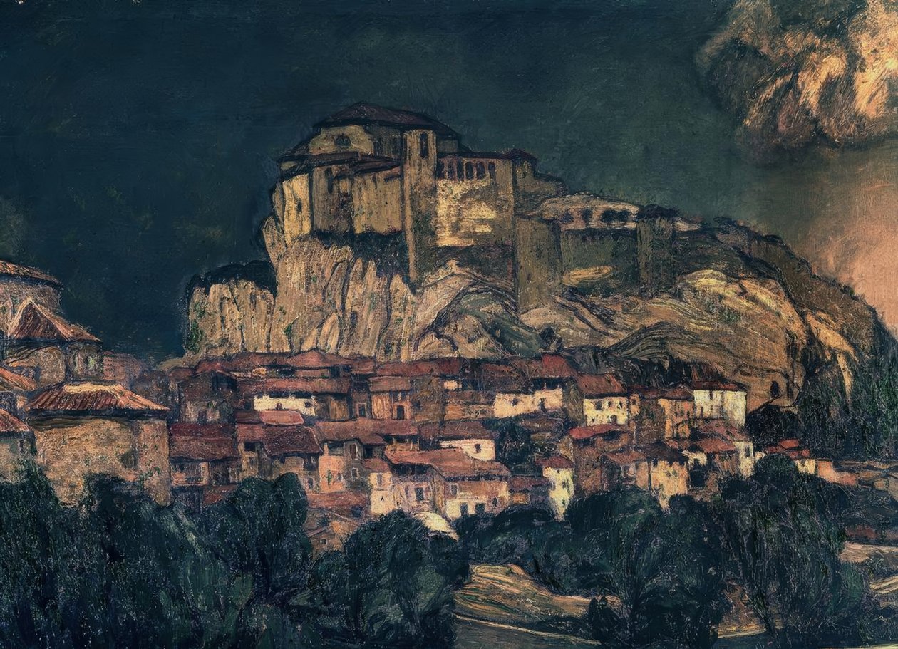 Alquezar tájképe (részlet), 1916, Olaj vászonnal, 139 × 199 cm alkotó: Ignacio Zuloaga y Zabaleta