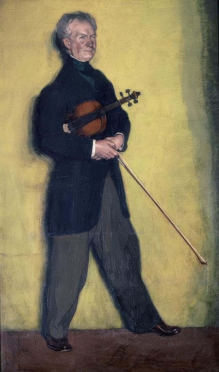Larrapide hegedűművész portréja – 1910 – 185 × 111 cm – olaj, vászon alkotó: Ignacio Zuloaga y Zabaleta