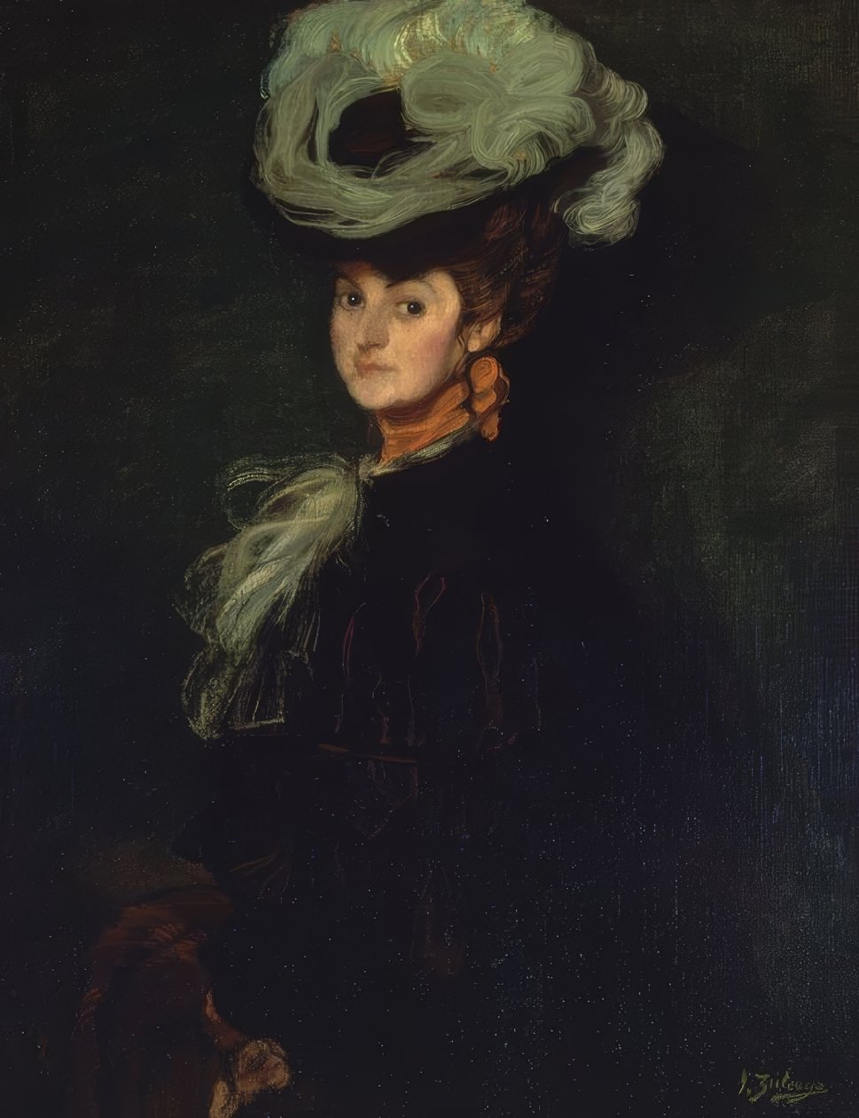 ANNIE BOURDIN PORTRÉJA - 1906 - OLAJ / VÁSZON -101X78 CM alkotó: Ignacio Zuloaga y Zabaleta