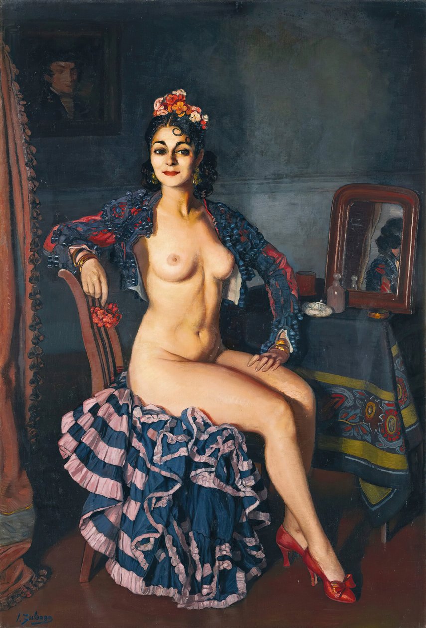 La Bella Oterito La Oterito az öltözőjében, 1936. alkotó: Ignacio Zuloaga y Zabaleto