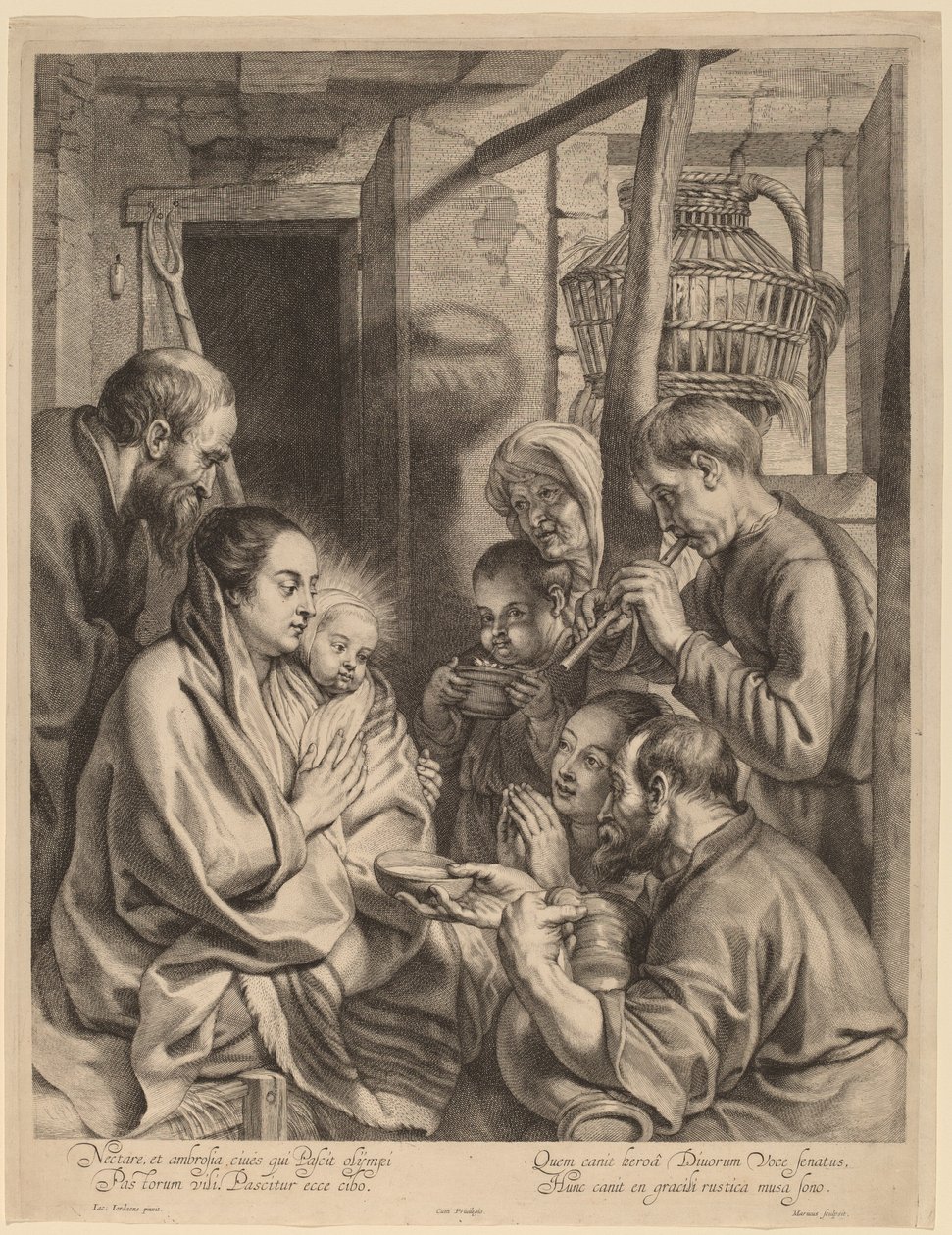 A Pásztorok imádata alkotó: Ignatius Cornelis Marinus after Jacob Jordaens