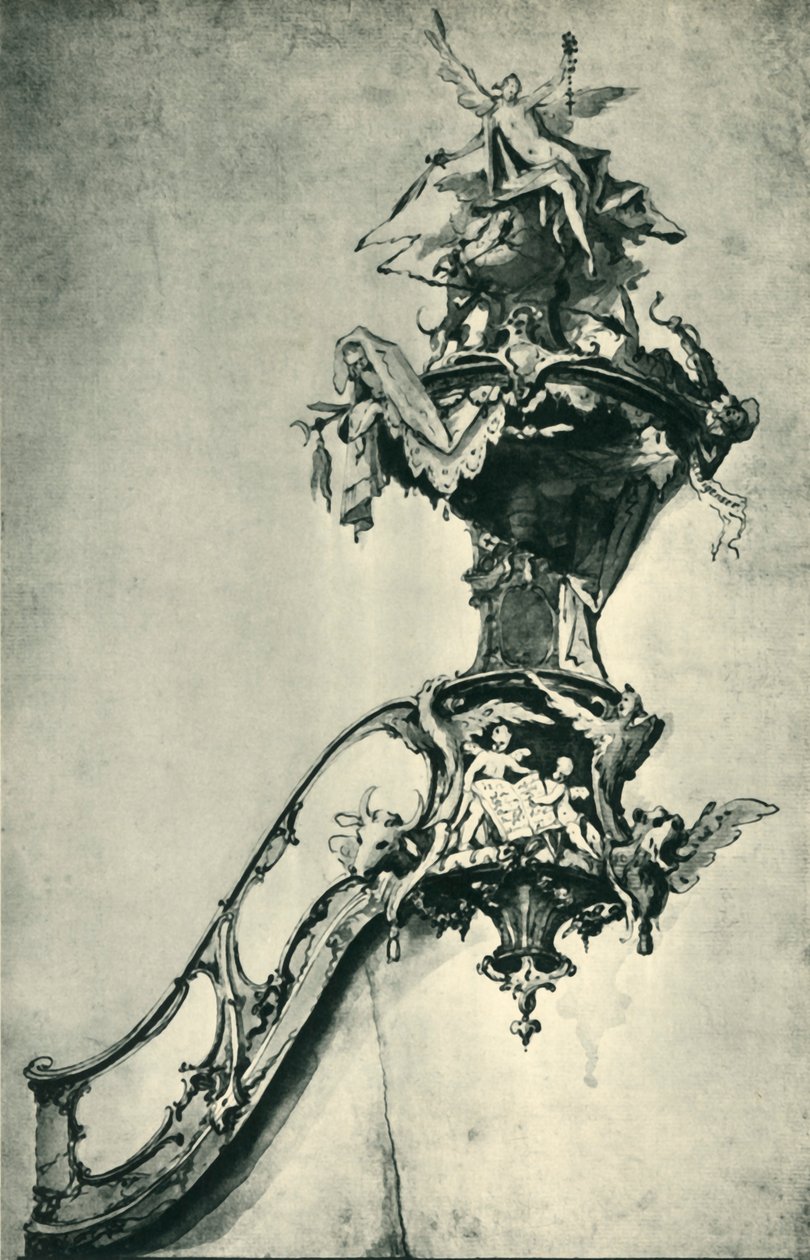 Tervezés szószékhez, 18. század közepe-vége, 1943. alkotó: Ignatz Günther