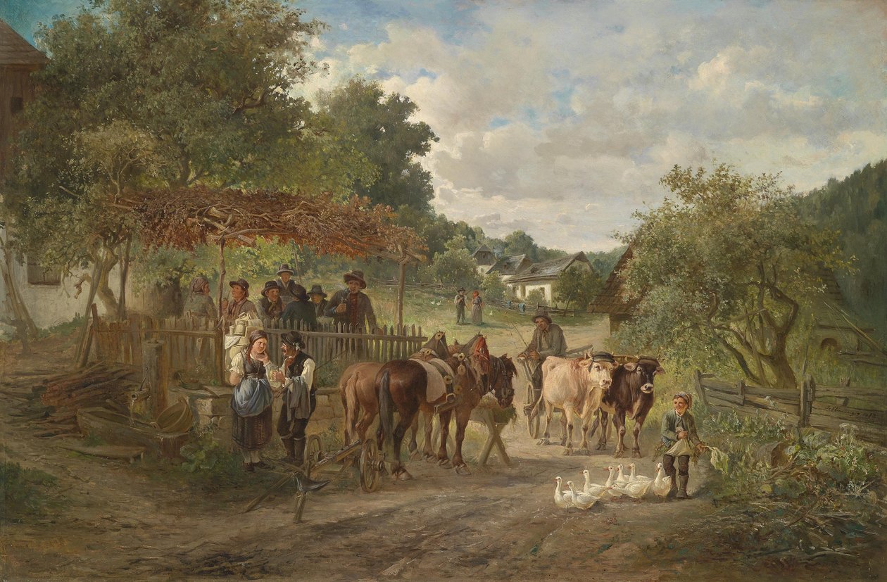 Dorfidylle alkotó: Ignaz Ellminger