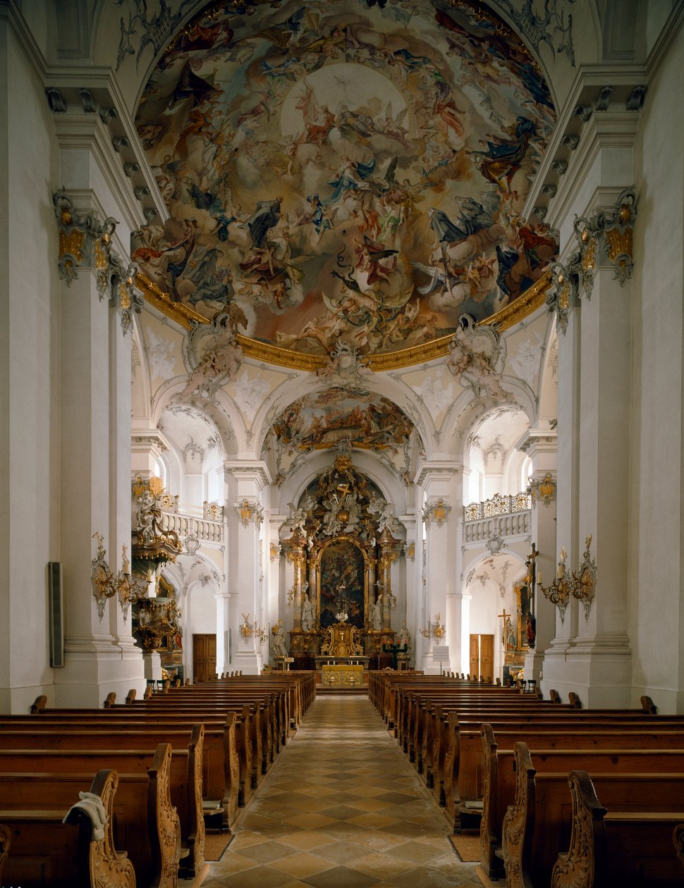 A San Marinói Apátság és San Anianus (Marinus és Anianus) belső képe, Ignaz Guenther építész (1725-1775) alkotó: Ignaz  Gunther