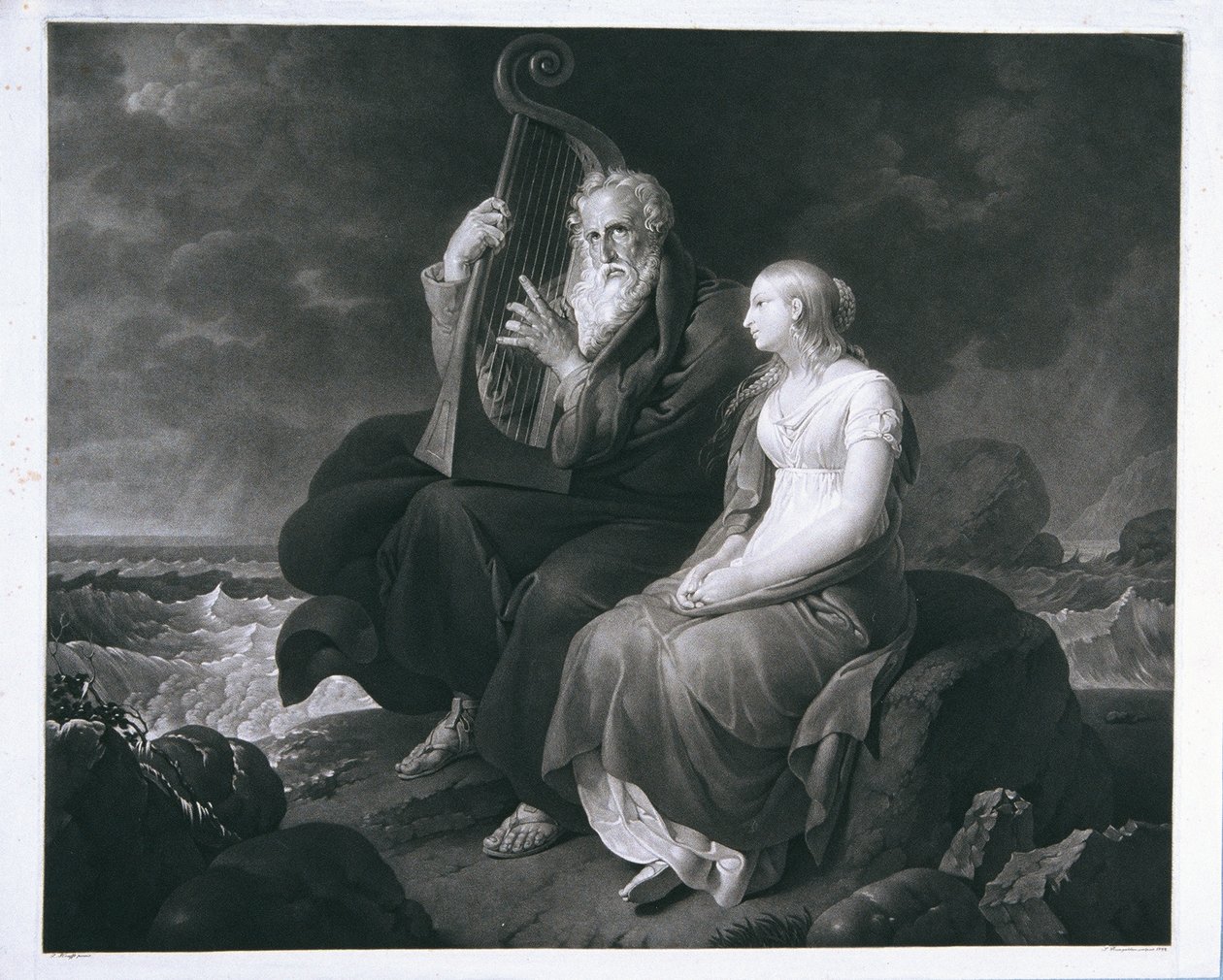 Ossian és Malvina alkotó: Ignaz Rungaldier