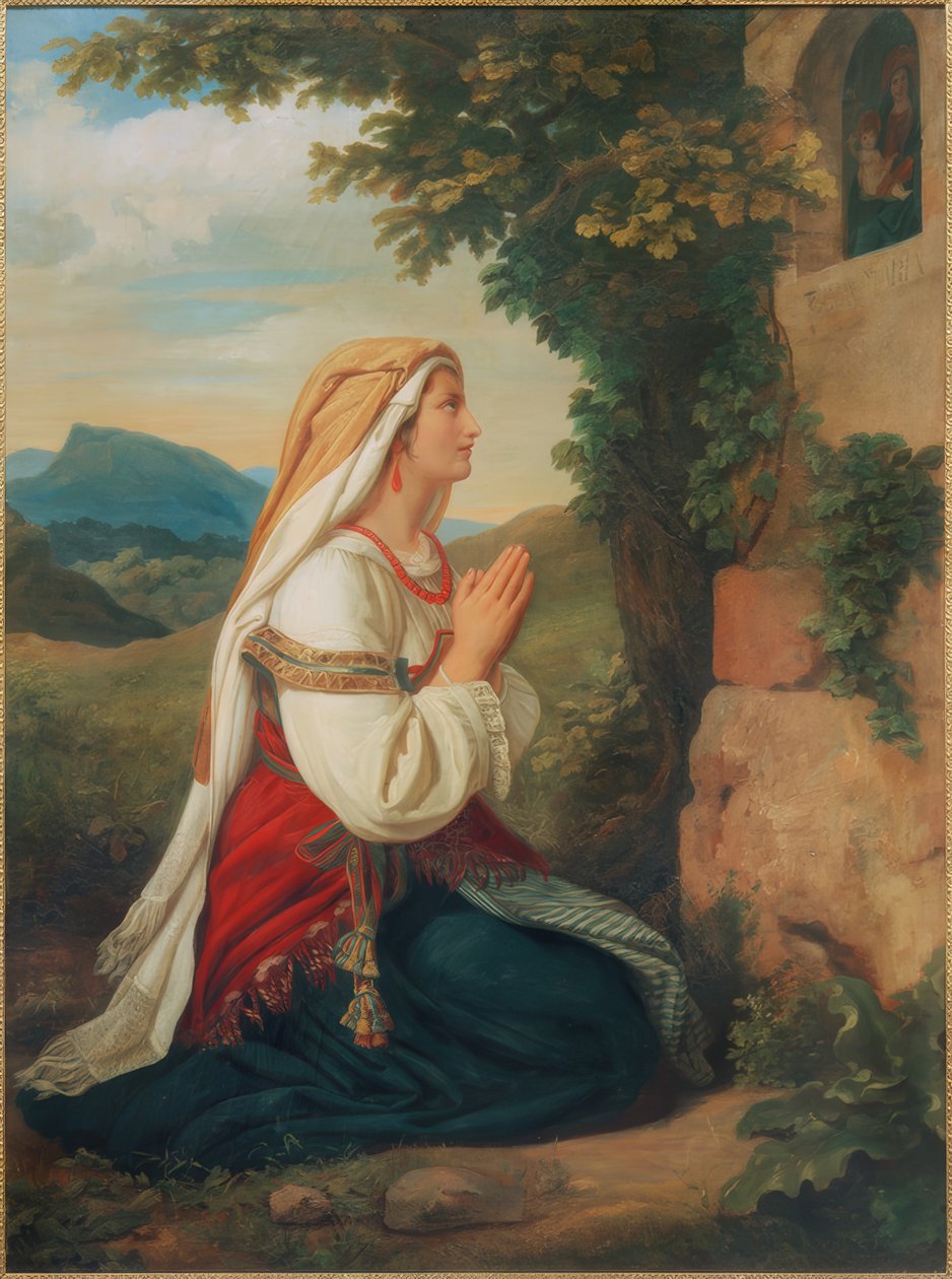 Imádkozó olasz Róma közelében alkotó: Ignaz Schmidt