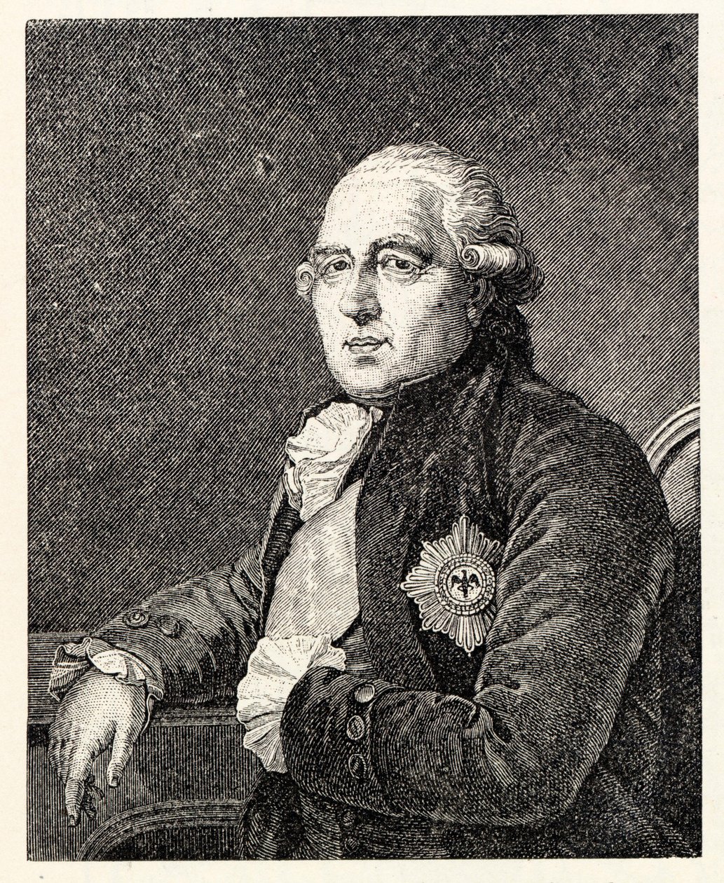 Ewald Friedrich Graf von Hertzberg portréja 1725-1795. alkotó: Ignaz Sebastian Klauber