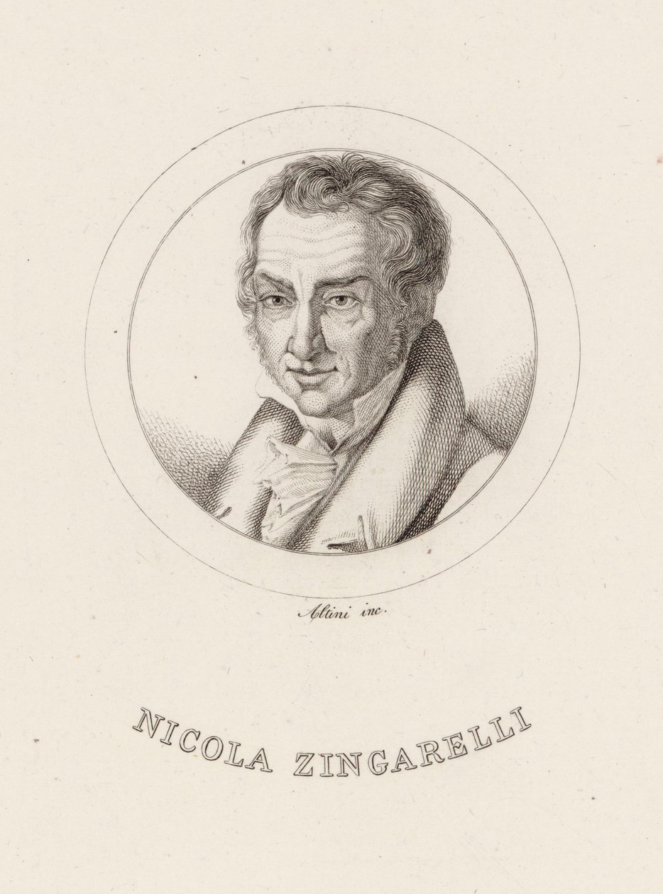 Nicola Antonio Zingarelli zeneszerző portréja 1752-1837. alkotó: Ignazio Altini
