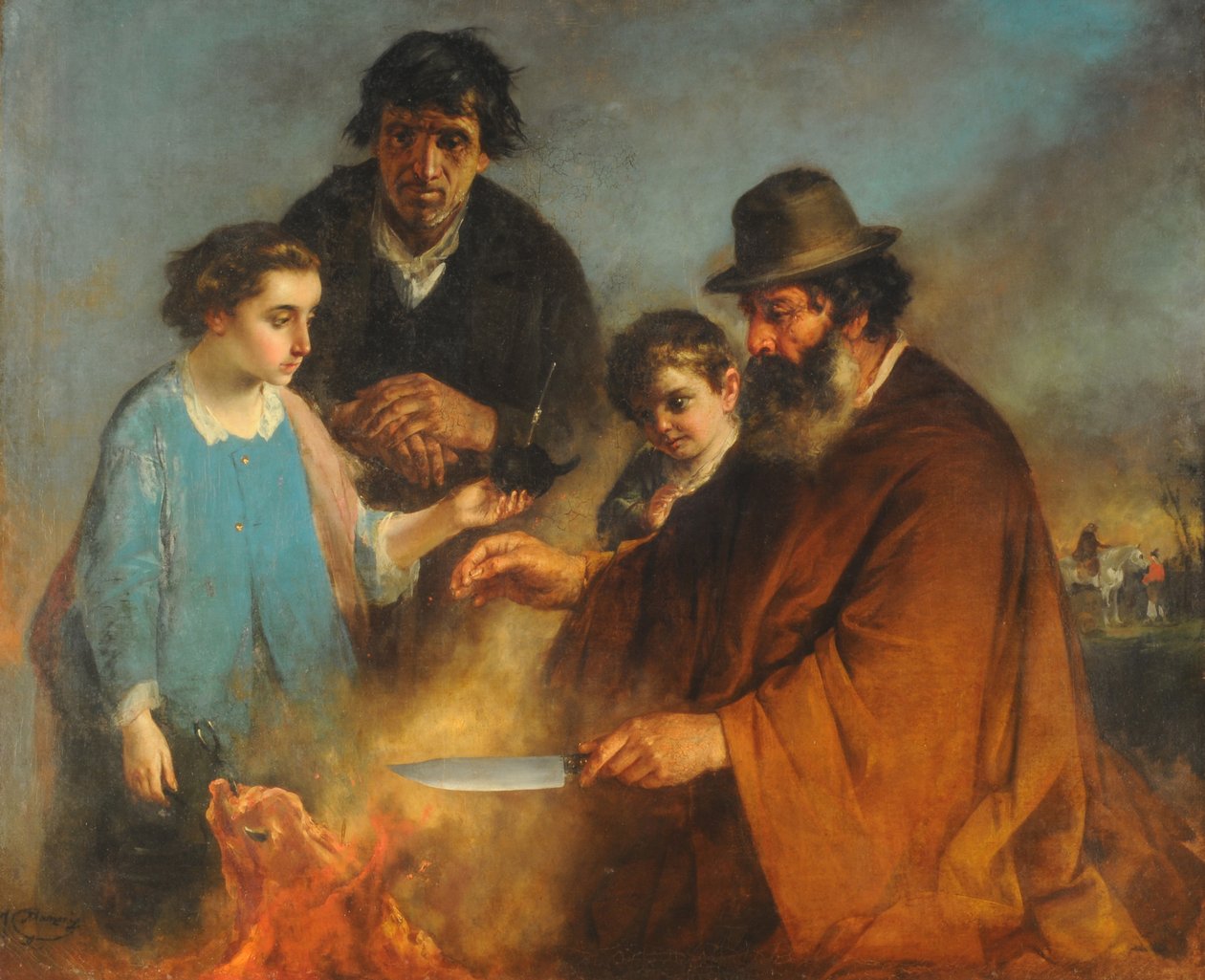The Roast, 1871 körül (olaj, vászon) alkotó: Ignazio Manzoni