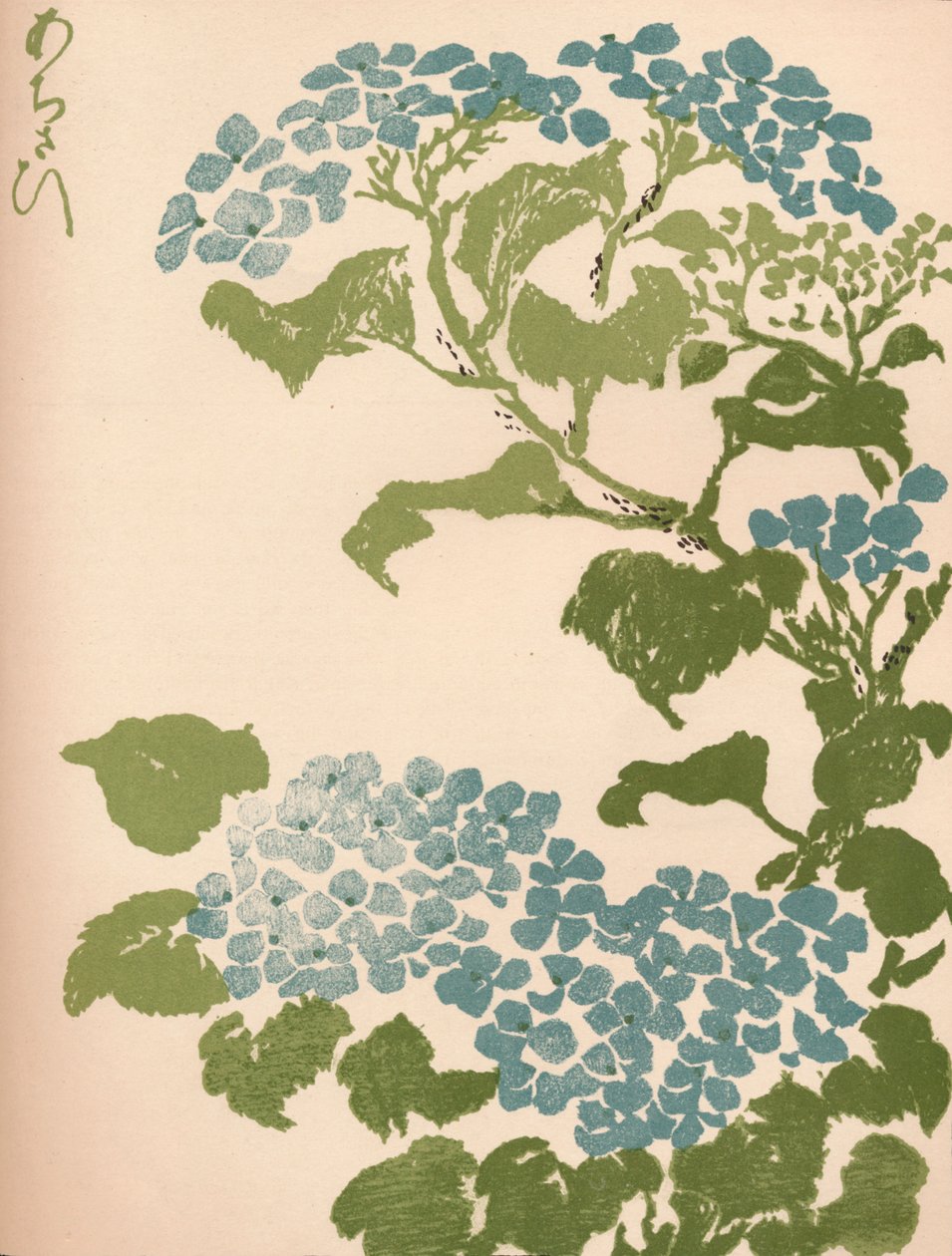 "Hortenzia", 1838 alkotó: Ikeda Eisen