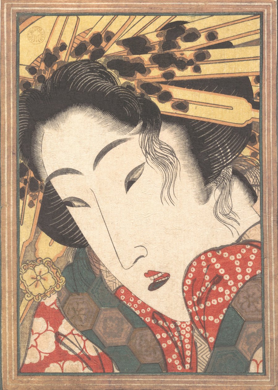 Elutasított gésa a tavaszi hó által hűtött szenvedélyekből, 1824. alkotó: Ikeda Eisen