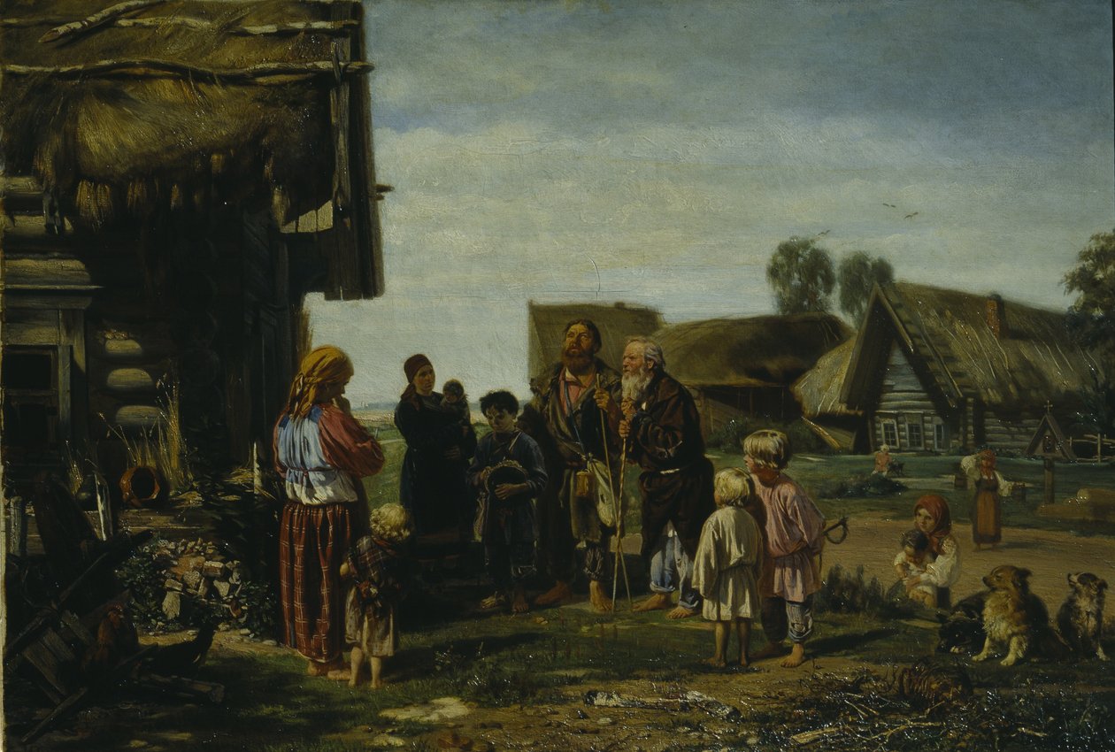 A zarándokok, 1870 alkotó: Illarion Mikhailovich Pryanishnikov