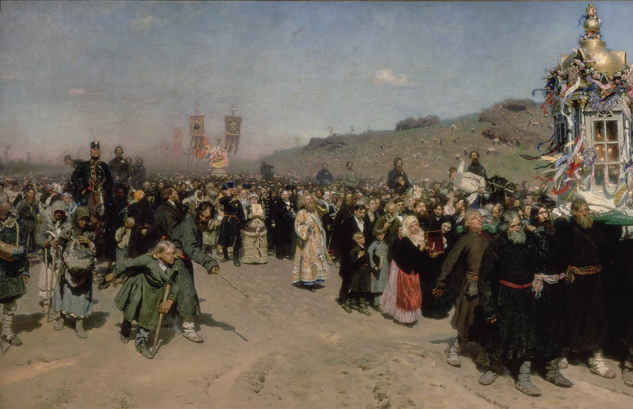 Vallási körmenet Kurszk tartományban, 1880-83 alkotó: Ilya Efimovich Repin