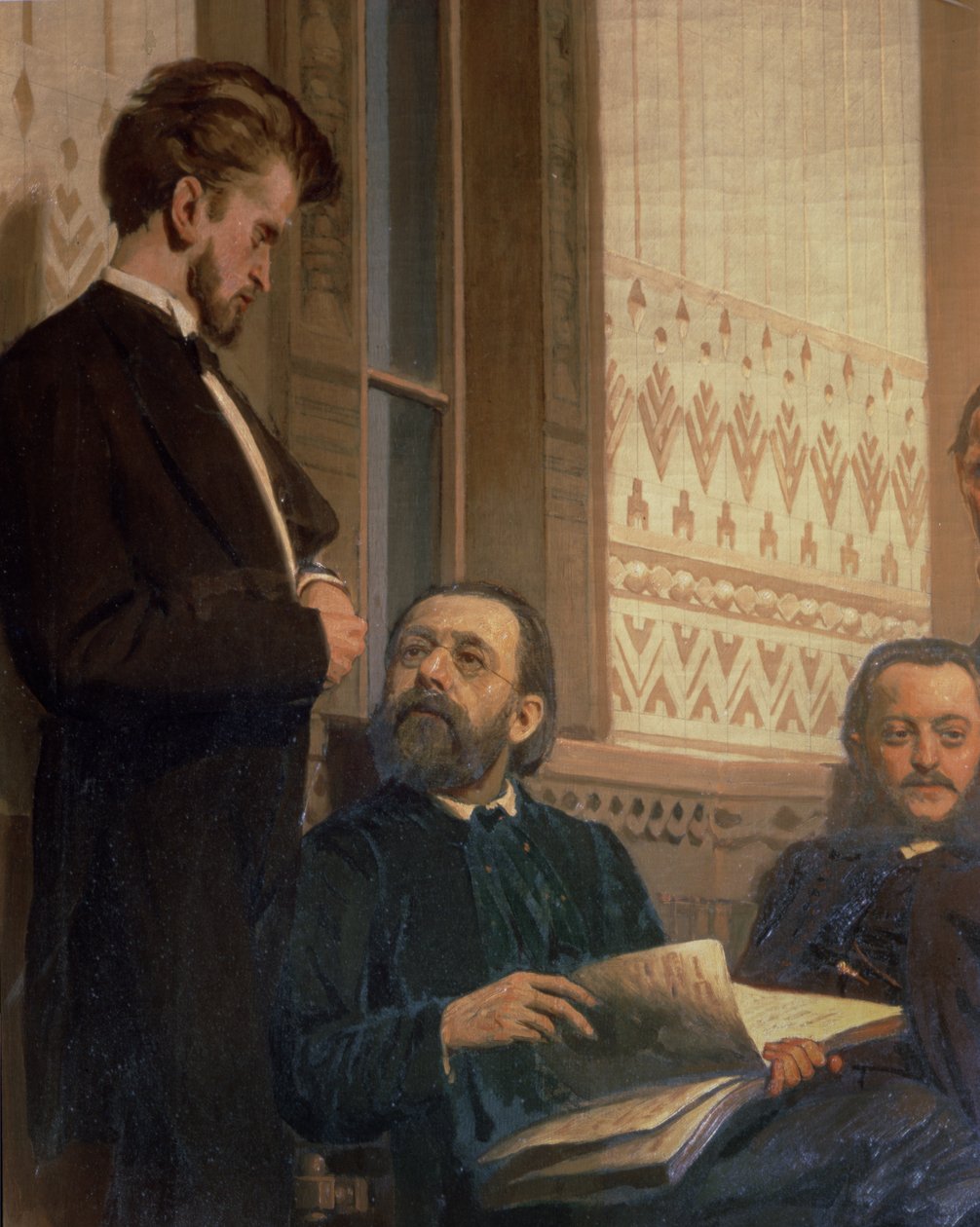 Eduard Frantsovitch Napravnik (1839-1916) és Bedrich Smetana (1824-84), a szláv zeneszerzők közül, 1890-es évek alkotó: Ilya Efimovich Repin