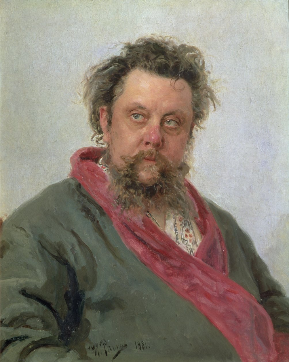 Modeszt Petrovics Muszorgszkij (1839-81) portréja 1881 alkotó: Ilya Efimovich Repin