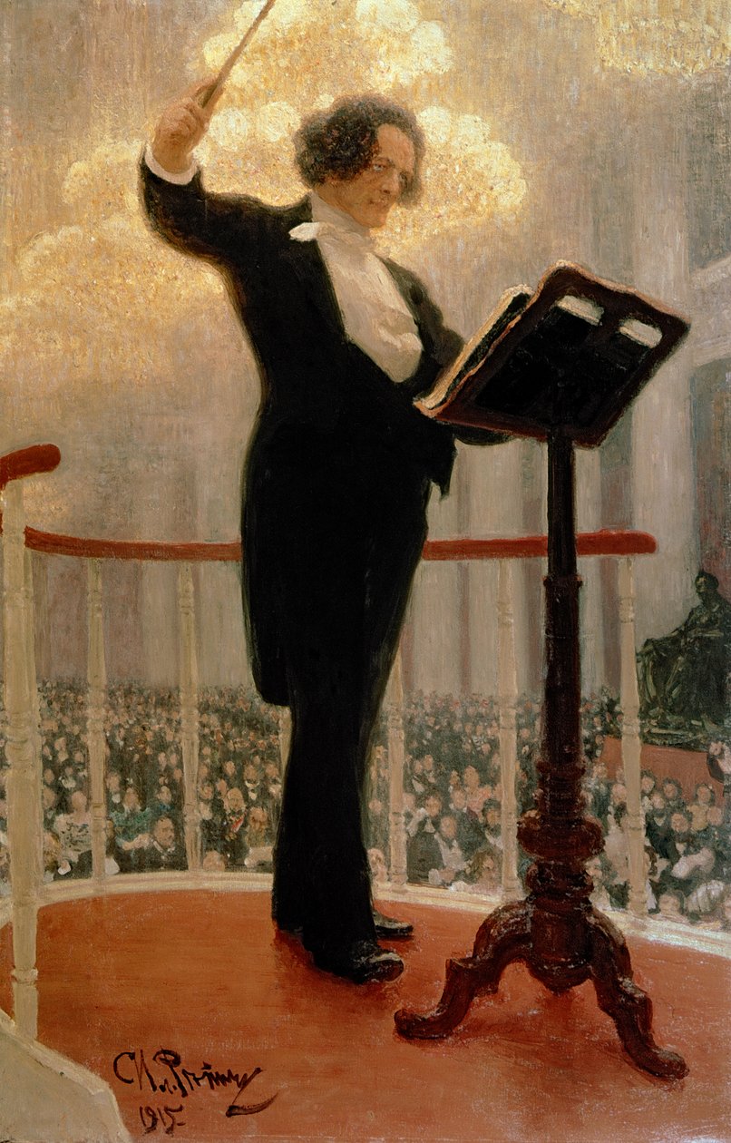 Anton Grigorjevics Rubinstein (1829-1894) orosz zeneszerző portréja 1915 alkotó: Ilya Efimovich Repin
