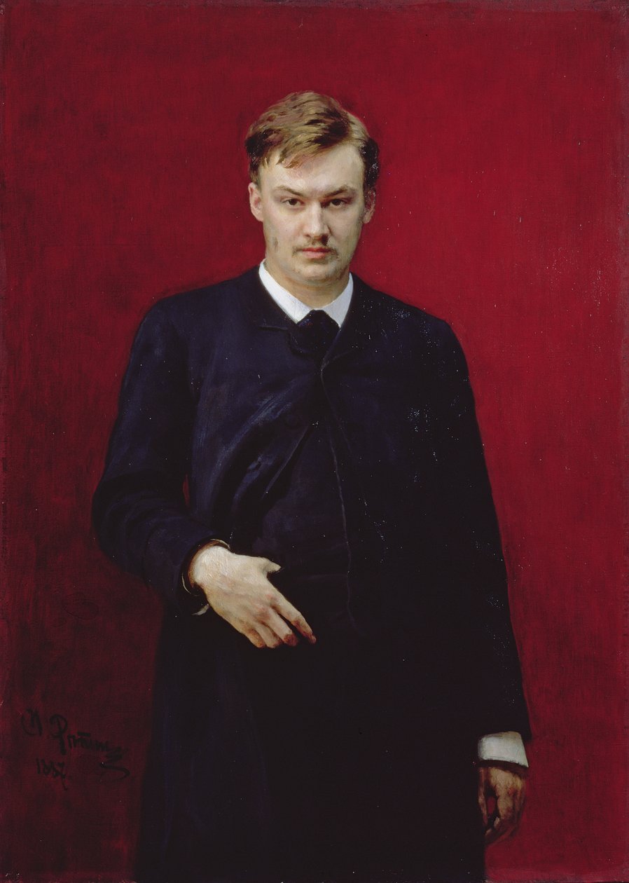 Alekszandr Konsztantyinovics Glazunov (1865-1936) zeneszerző portréja 1887 alkotó: Ilya Efimovich Repin
