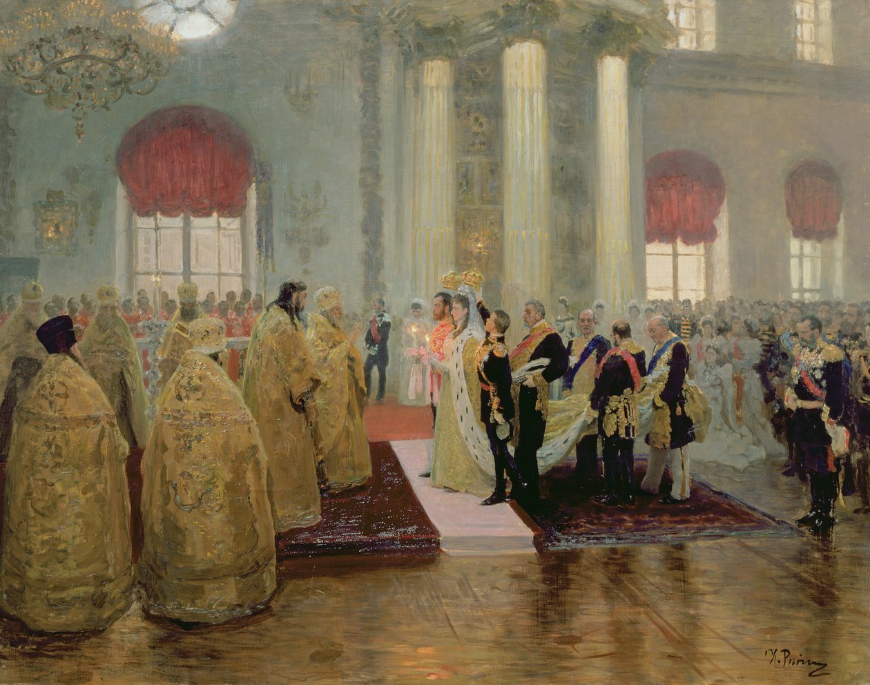 Miklós cár (1868-1918) és Alexandra Fedorovna (1872-1918) házassága 1894 alkotó: Ilya Efimovich Repin