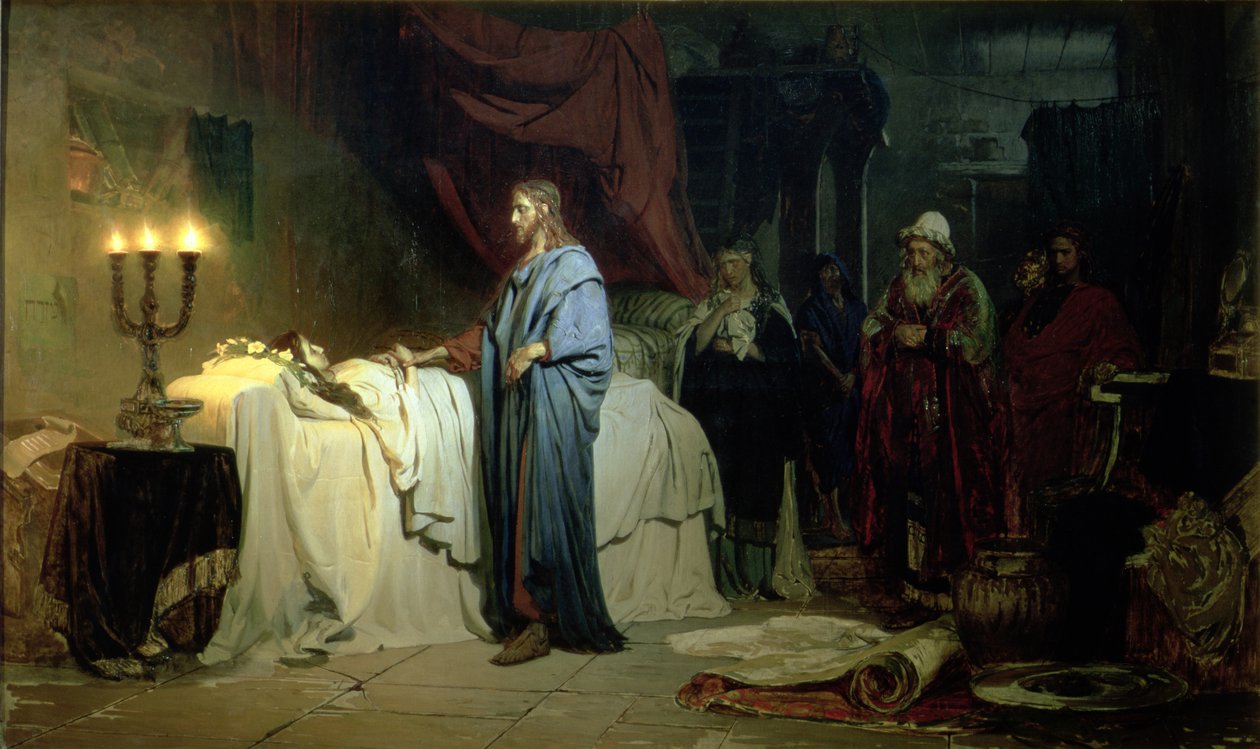 Jairus lányának felnevelése, 1871 alkotó: Ilya Efimovich Repin
