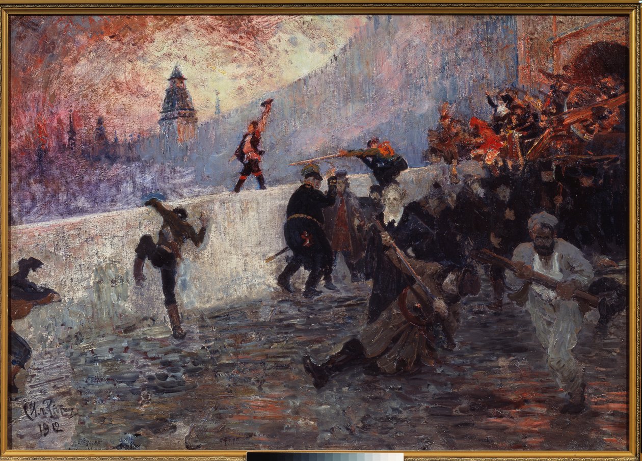 Moszkva ostroma Napóleon hadserege által 1812-ben alkotó: Ilya Efimovich Repin