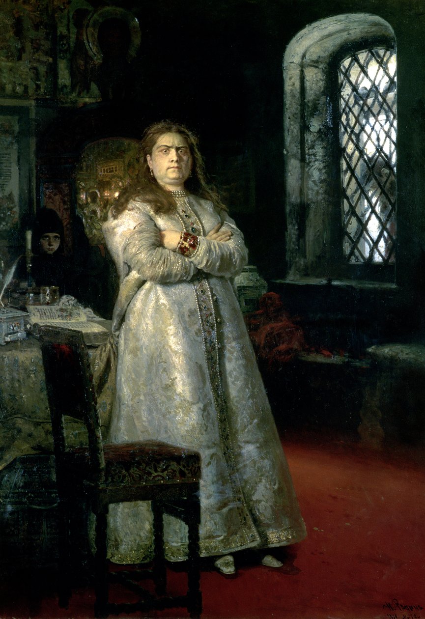 Tsarevna Sophia Alexeevna (1657-1704) a Novogyevicsi kolostorban, 1879 alkotó: Ilya Efimovich Repin
