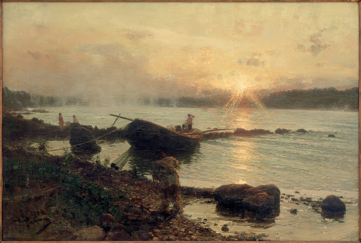 A nyugati Dwinán. Napfelkelte alkotó: Ilya Efimovich Repin