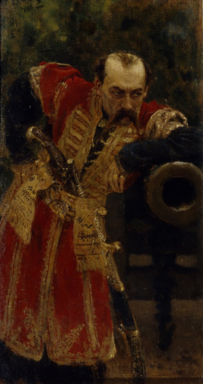 A zaporizzsai sereg ezredese, 1880 alkotó: Ilya Efimovich Repin