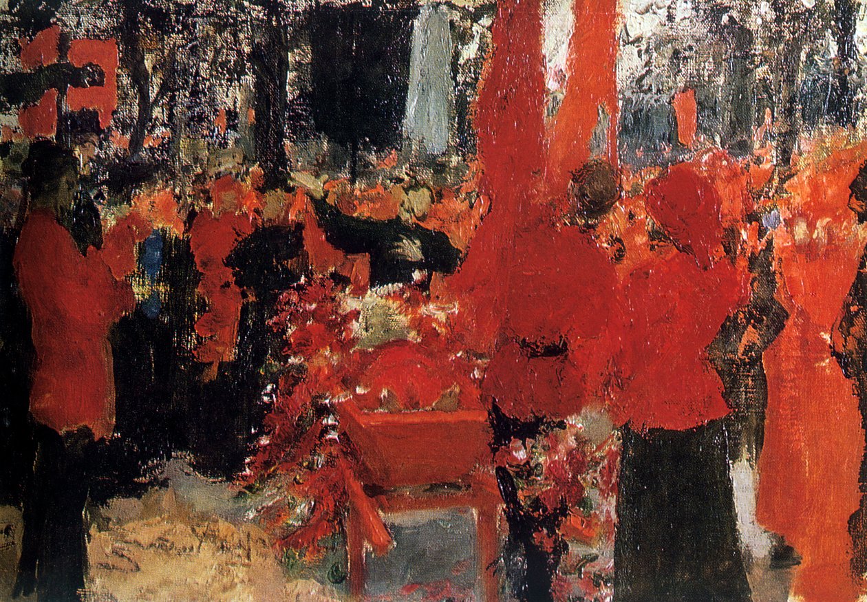 "A forradalmárok temetése, 1905", 1900-1930 alkotó: Ilya Efimovich Repin