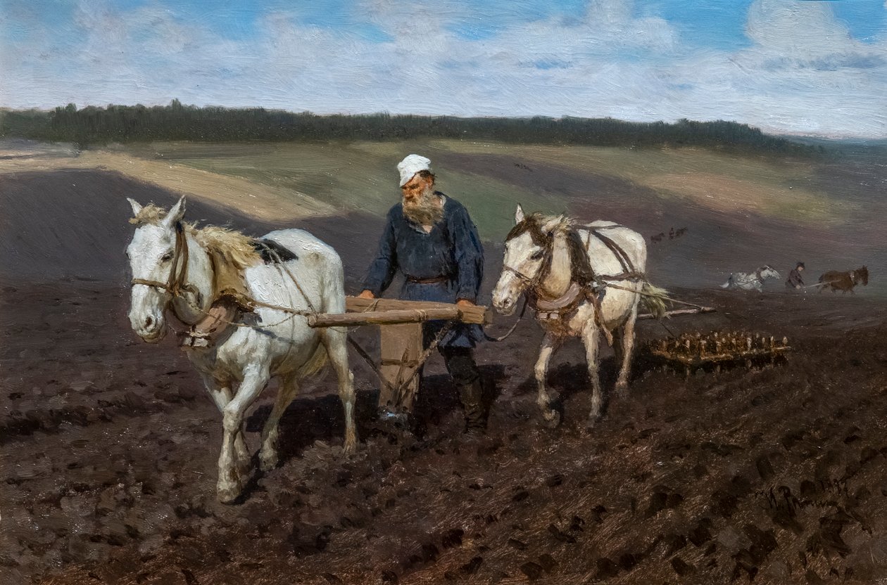 LEON TOLSTOI LABOURANT alkotó: Ilya Efimovich Repin
