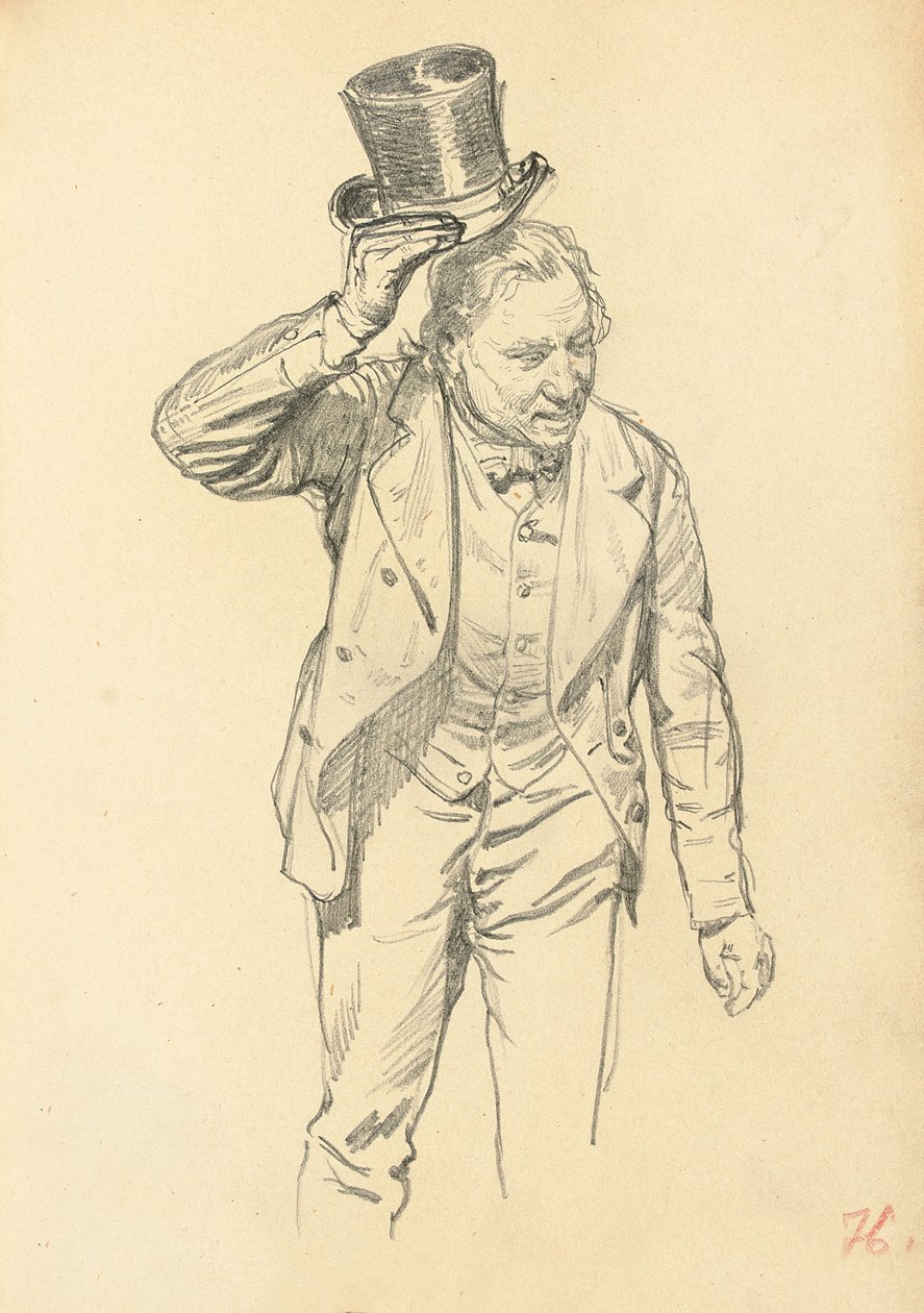 Kalapját billenő ember, c. 1872-1875 alkotó: Ilya Efimovich Repin