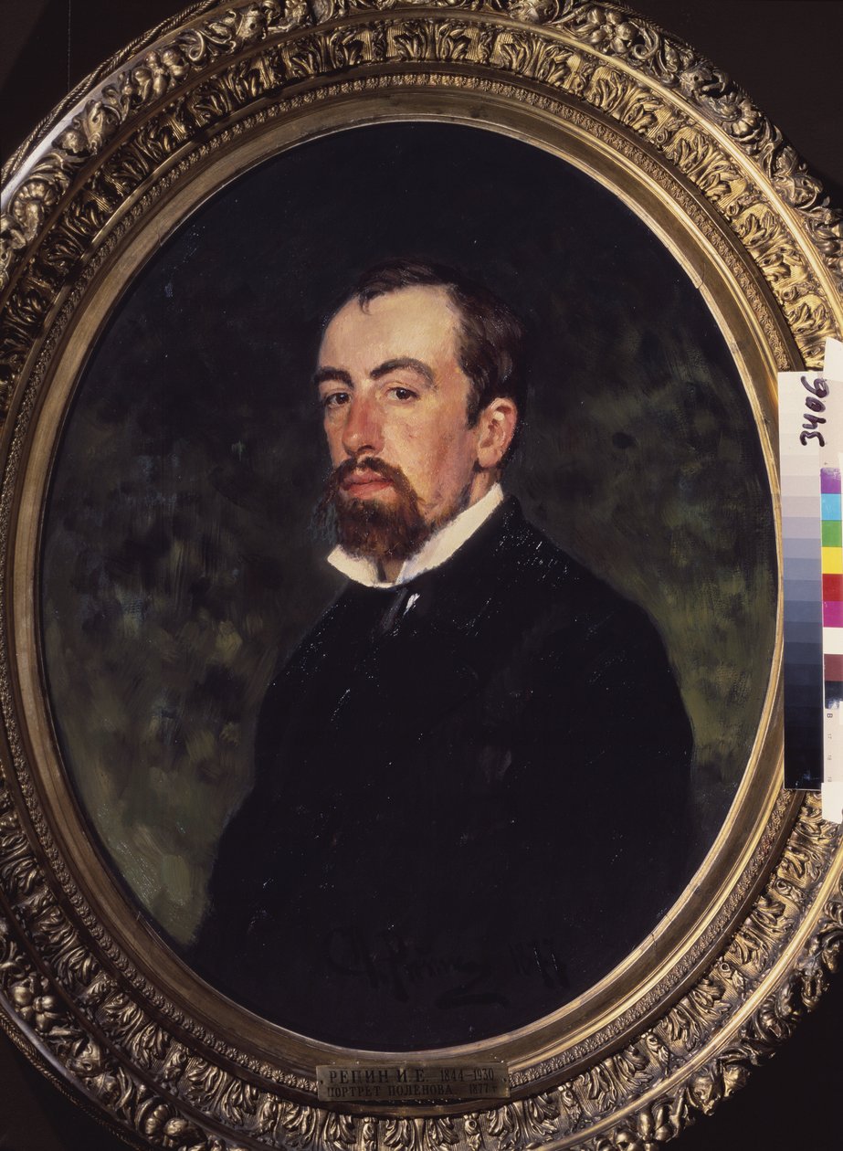 Vaszilij Polenov (1844-1927) művész portréja. Ilja Jefimovics Repin (Ilia Repin) (1844-1930) festménye, olaj, vászon alkotó: Ilya Efimovich Repin