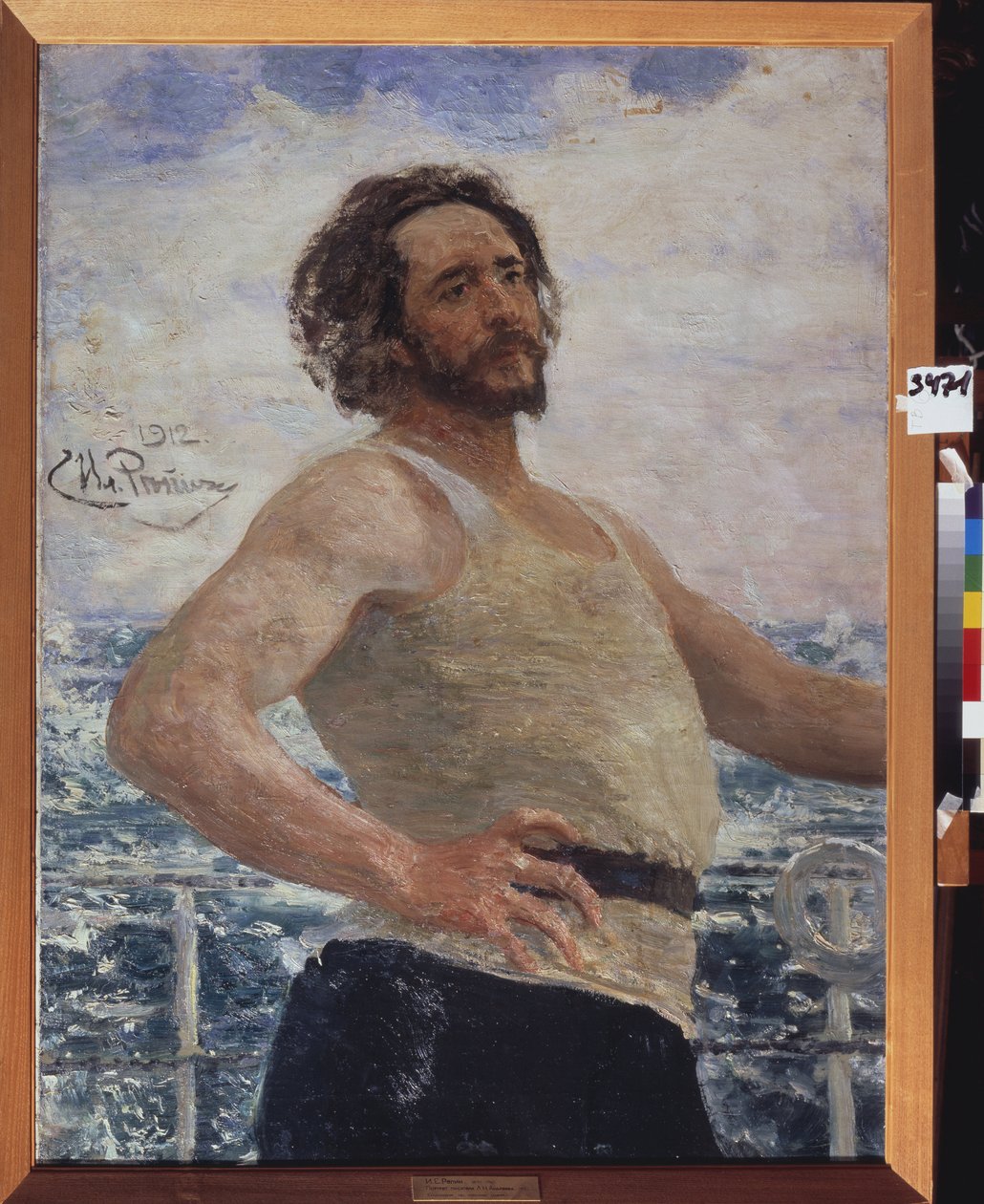 Leonyid Andrejev (1871-1919) író portréja. Ilja Jefimovics Repin (Ilia Repin) (1844-1930) festménye, olaj, vászon alkotó: Ilya Efimovich Repin