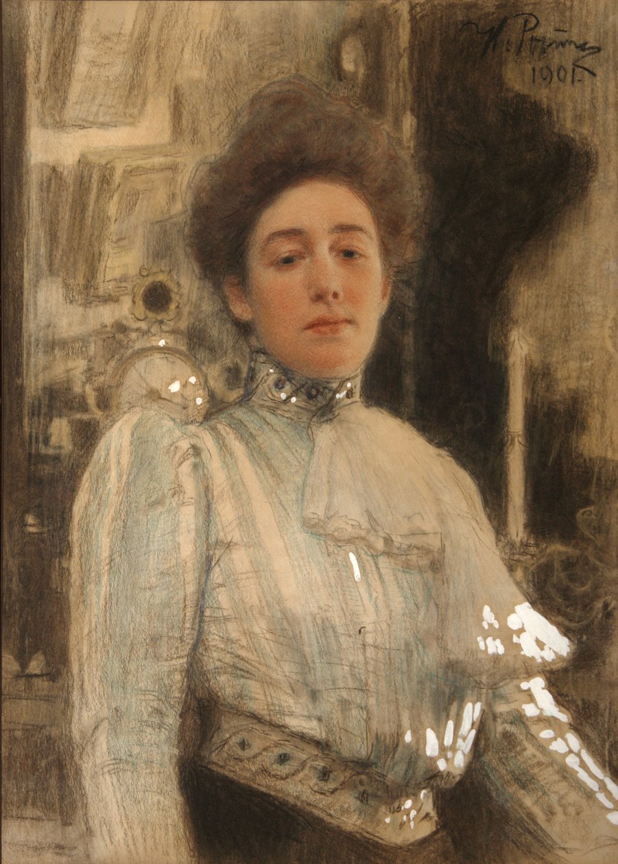 Alexandra Pavlovna Botkina portréja 1867-1959, 1901 alkotó: Ilya Efimovich Repin