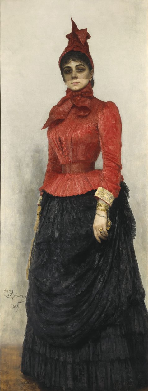 Varvara Ikskul von Hildenbandt bárónő portréja 1850-1928, 1889 alkotó: Ilya Efimovich Repin