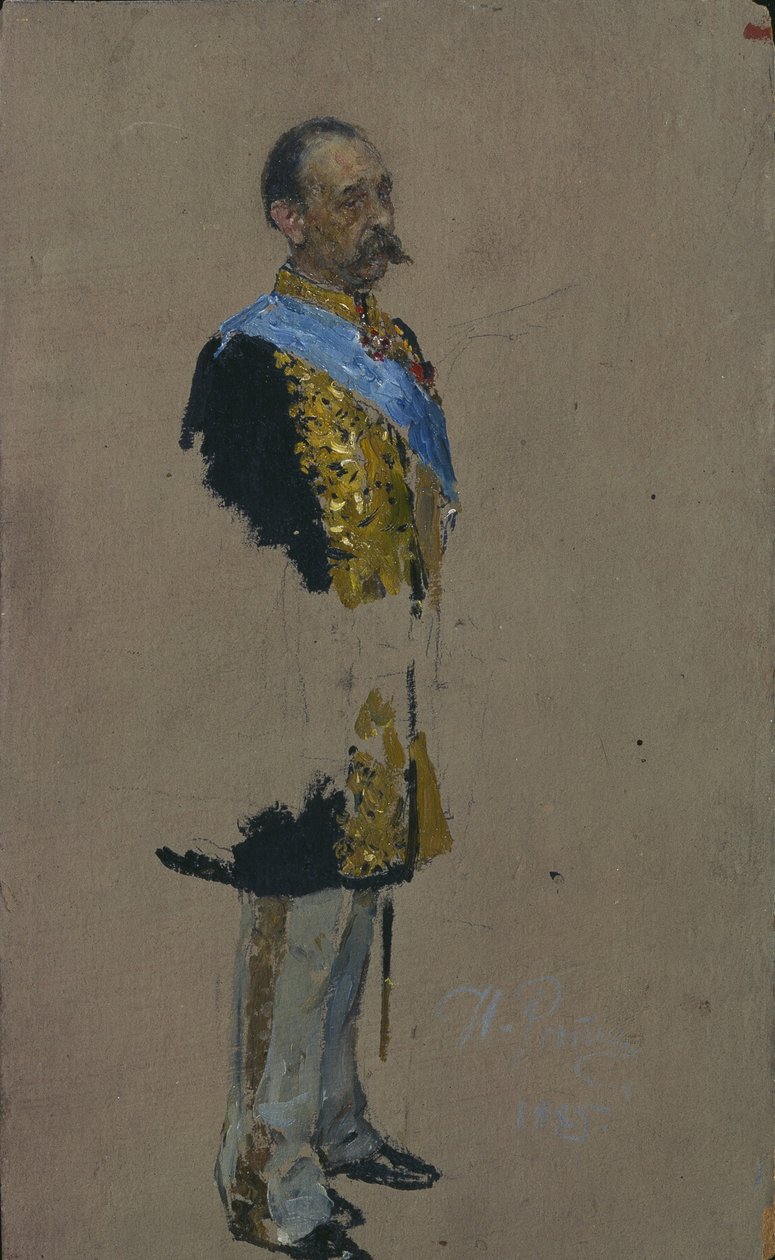 Dmitrij Andrejevics Tolsztoj gróf portréja 1823-1889, 1885 alkotó: Ilya Efimovich Repin
