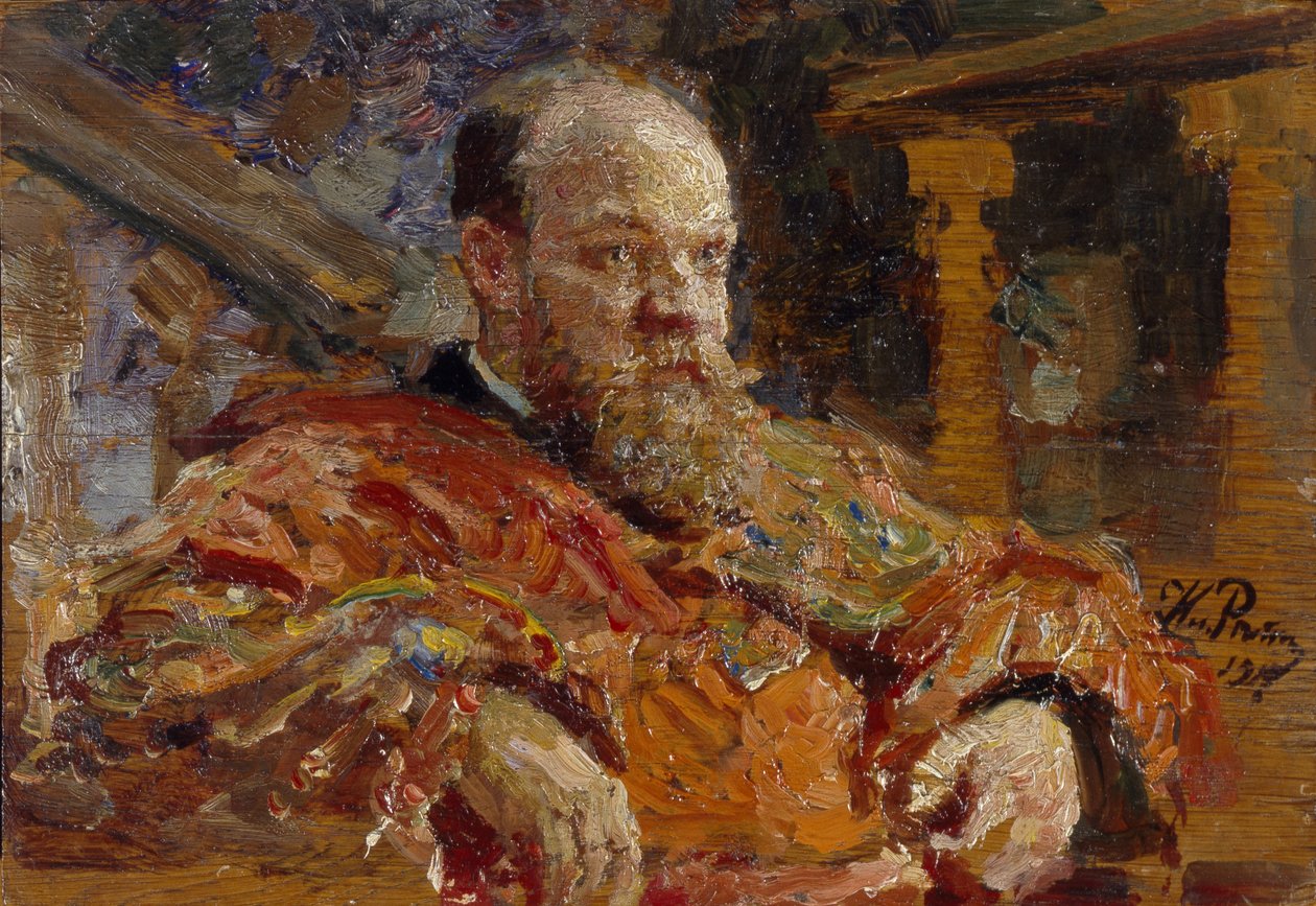 Pavel Viktorovics Delarov portréja 1851-1913, 1910 alkotó: Ilya Efimovich Repin