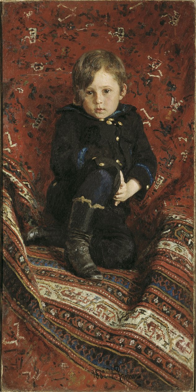 Jurij Repin, a művészfiú portréja, 1882 alkotó: Ilya Efimovich Repin
