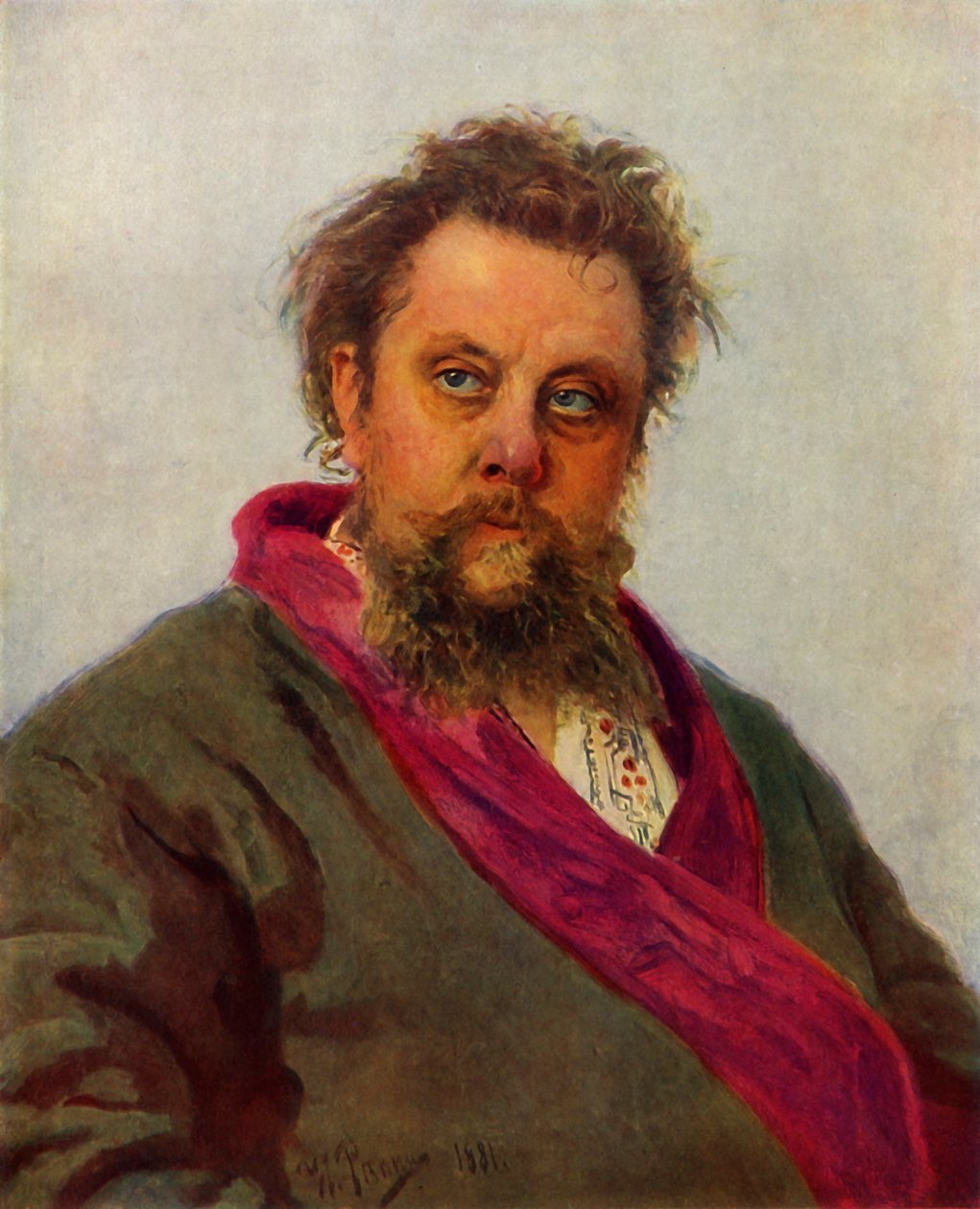 „Most Petrovics Muszorgszkij zeneszerző portréja”, 1881, 1965. alkotó: Ilya Efimovich Repin